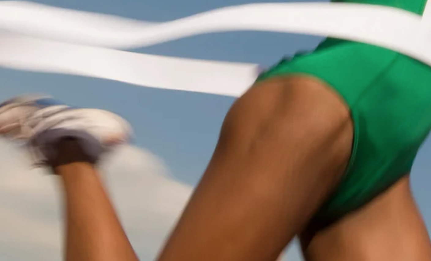 Athlete running using gale athletics nasal strips